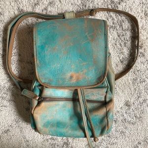 BEDSTU Cobbler Series Light Blue Soft Leather